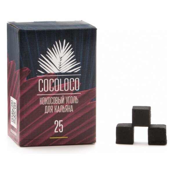 Уголь кокосовый Cocoloco (25 мм, 72 кубика) 1 кг