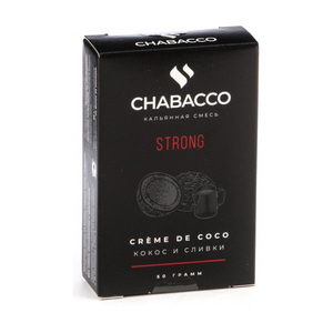 Табак для кальяна на основе чайной смеси Chabacco Strong Dark Creme De Coco 50 гр
