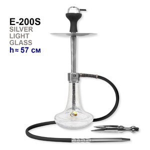 Кальян Seven Star E-100S-SS aluminum alloy silver light glass 57 см (полный комлект)