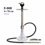 Кальян E-86B (клик, полный комплект) h~76cm (silver серебро)