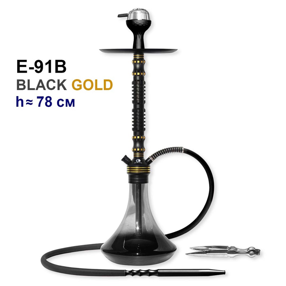 Кальян Seven Star E-91B 78см (клик, полный комплект) Black Gold