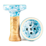 Чаша для кальяна Облако Black Glaze Top 61 бело-голубой мрамор